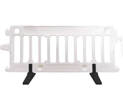 Plasticade Plastic Interlocking Crowd Control Barrier, 74"L x 39-1/2"H, White