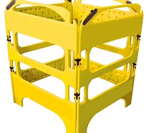Plasticade CSP-SG-4KIT All Plastic Manhole Guard, Nonconductive, Yellow