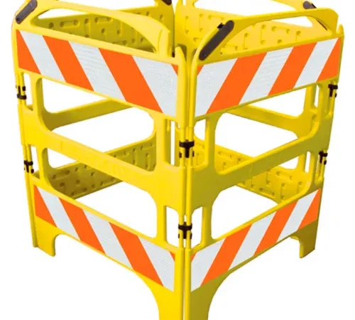 Plasticade CSP-SG-4KIT-EG-Y All Plastic Manhole Guard, Nonconductive-Engineer Grade Sheeting, Yellow