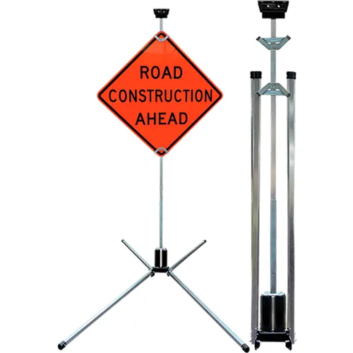 Plasticade Heavy Duty Tall Double Spring Stand For Aluminum Sign Up To 84"H - Image 2