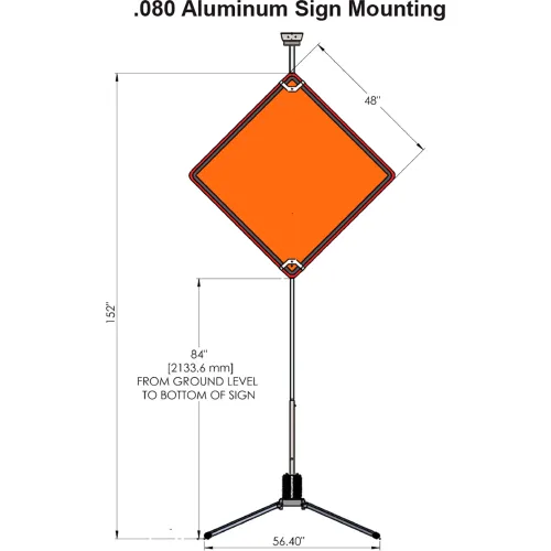 Plasticade Heavy Duty Tall Double Spring Stand For Aluminum Sign Up To 84"H - Image 3