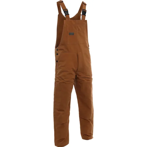DRIFIRE® Flame Resistant Unlined Bib Overall, 32 x 30, Brown, BIB6DCM32XL30