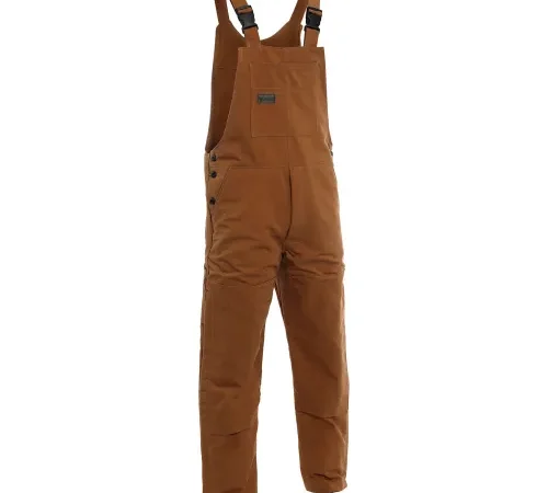 DRIFIRE® Flame Resistant Unlined Bib Overall, 40 x 32, Brown, BIB6DCM40X32