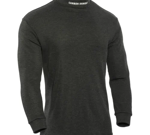 CARBON ARMOUR AV Base Layer Shirt, 3XL, Gray, BSTAVLS3XL