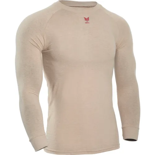 DRIFIRE® Fire Resistant Control 2.0 Long Sleeve T-Shirt, 2XL, Khaki, C52JKSRLS2XL