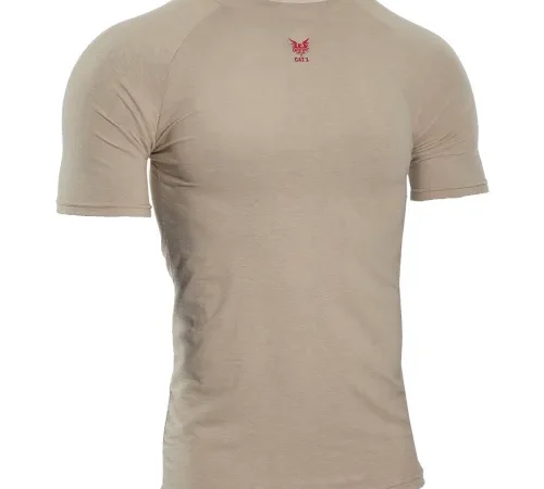 DRIFIRE® Fire Resistant Control 2.0 Short Sleeve T-Shirt, M, Khaki, C52JKSRMD