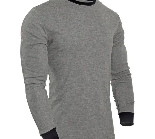 DRIFIRE® Flame Resistant Long Sleeve T-Shirt, 2XL, Gray, C541NGELS2XL