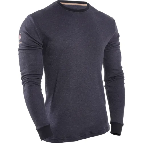 DRIFIRE® Flame Resistant Long Sleeve T-Shirt, M, Navy, C541NNBLSMD