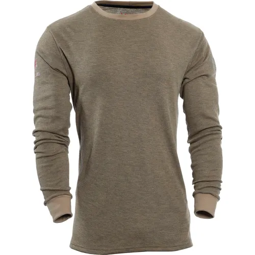DRIFIRE® Flame Resistant Long Sleeve T-Shirt, Tan 2XL, Tan, C541NTNLS2XL