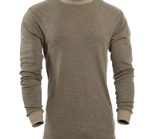 DRIFIRE® Flame Resistant Long Sleeve T-Shirt, XL, Tan, C541NTNLSXL