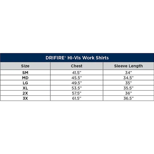 DRIFIRE® Hi-Vis Work Shirt, Type R, Class 3, M-T, Fluorescent Yellow, DF2-AX3-324LS-HY-MDT - Image 3