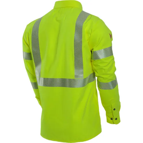 DRIFIRE® Hi-Vis Work Shirt, Type R, Class 3, S, Fluorescent Yellow, DF2-AX3-324LS-HY-SM - Image 2