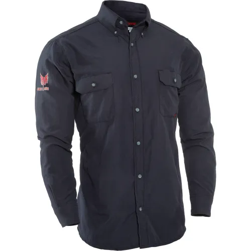 DRIFIRE® Flame Resistant 4.4 Work Shirt, M, Navy Blue, DF2-CM-450C-LS-NB-MD