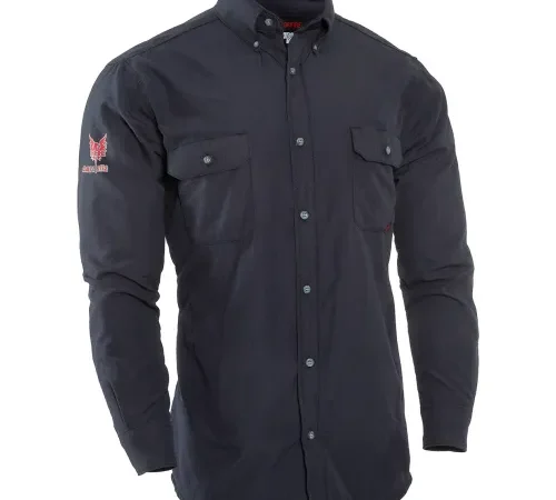 DRIFIRE® Flame Resistant 4.4 Work Shirt, XL, Navy Blue, DF2-CM-450C-LS-NB-XL