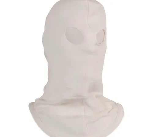 National Safety Apparel® High Heat Knit Hood with Eyeholes in Nomex, OSFM, White, H41NK
