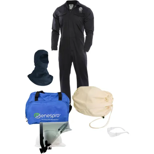 Enespro® ArcGuard® 8 cal/cm2 Arc Flash Kit with FR Coverall and Balaclava, MD, No Gloves