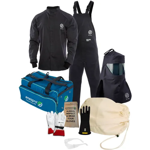 Enespro® ArcGuard® 40 cal Compliance Arc Flash Kit W/Short Coat & Bib Overall, 3XL, Sz 08