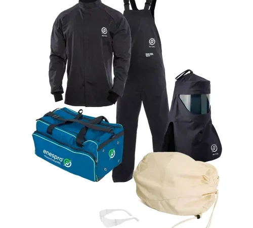 Enespro® ArcGuard® 40 cal Compliance Arc Flash Kit Short Coat & Bib Overall, SM, No Gloves