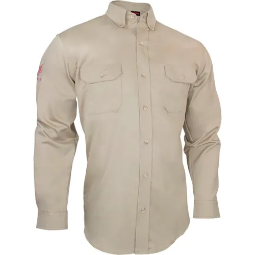 DRIFIRE® Men's FR Essentials Long Sleeve Work Shirt, M, Khaki