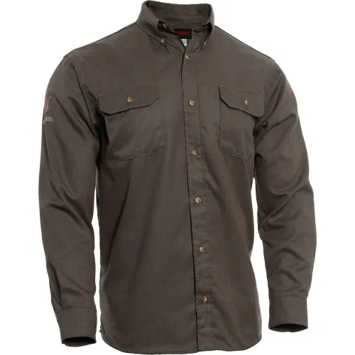 DRIFIRE® Tecgen Select® Flame Resistant Work Shirt, 2XL-LN, Gray, TCG01150226
