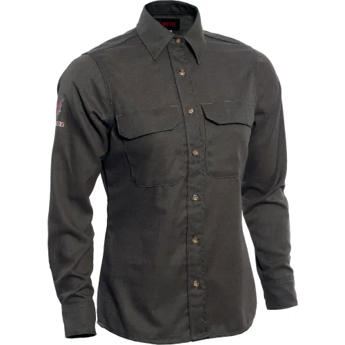 DRIFIRE® Women's Tecgen Flame Resistant Work Shirt, 5XL Regular, Gray
