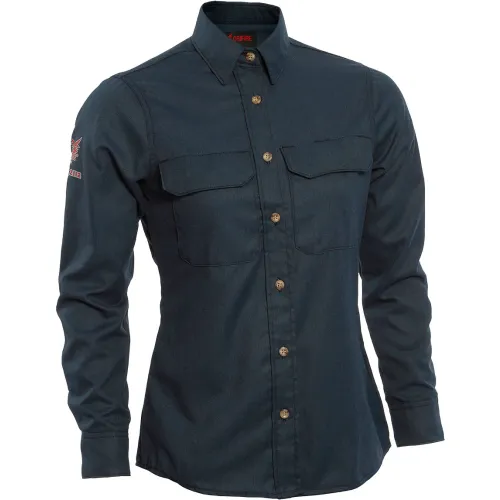 DRIFIRE® Women's Tecgen Flame Resistant Work Shirt, 3XL Long-Tall, Navy