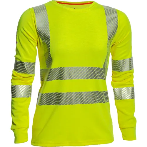 DRIFIRE® Women's Flame Resistant Hi-Vis T-Shirt, S Regular, Fluorescent Yellow