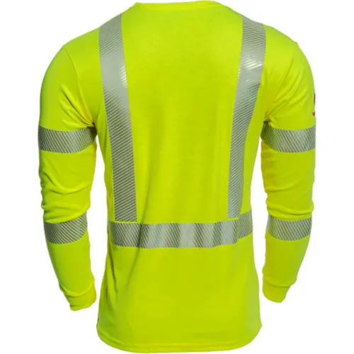 DRIFIRE® Men's FR Hi-Visibility Dual Hazard Long Sleeve T-Shirt, 2XL, Fluorescent Yellow - Image 2