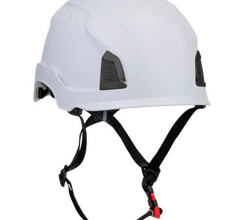 Traverse™ Industrial Climbing Helmet, 4-Point Chin Strap, Non-Vented, Type 1, White