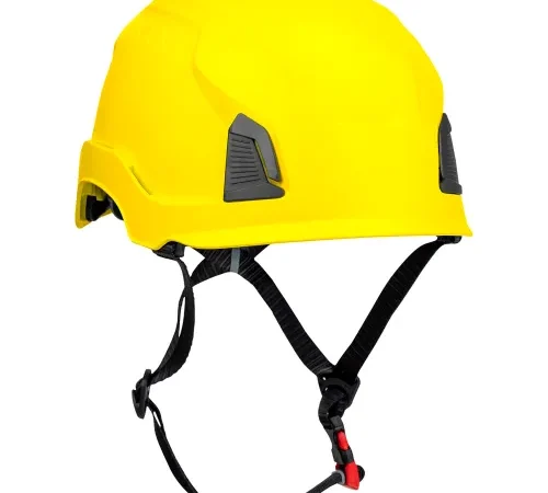 Traverse™ Industrial Climbing Helmet, 4-Point Chin Strap, Non-Vented, Yellow