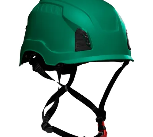 Traverse™ Industrial Climbing Helmet, 4-Point Chin Strap, Non-Vented, Dark Green