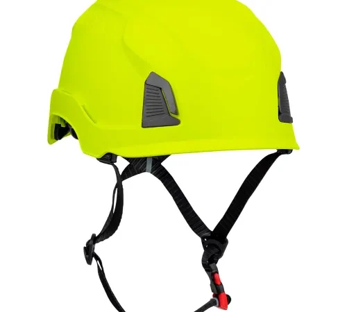 Traverse™ Cap Style Industrial Climbing Helmet, HDPE Suspension, Hi-Vis Yellow