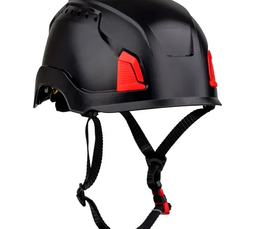 Traverse™ Cap Style Industrial Climbing Helmet, Vented, HDPE Suspension, Black