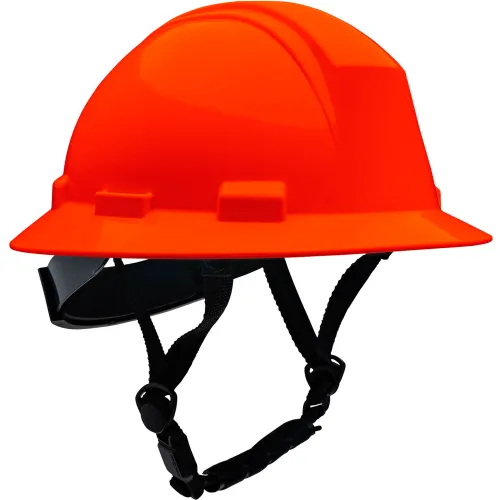 Kilimanjaro™ Full Brim Safety Helmet, 4-Point Textile, Non-Vented, Hi-Vis Orange