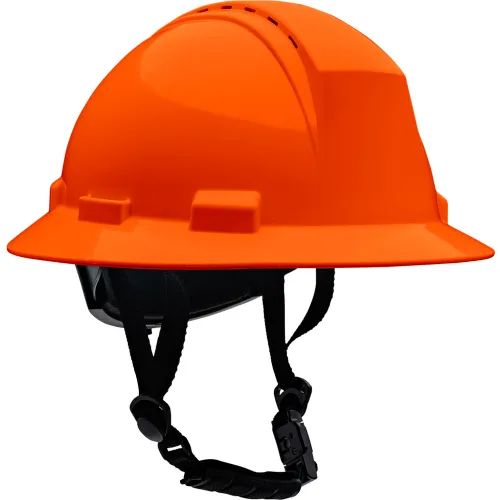 Kilimanjaro™ Full Brim Safety Helmet, 4-Point Textile, Vented, Orange