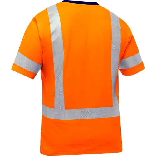 Bisley® Men's Short Sleeve T-Shirt, Class 3, M, Hi-Vis Orange - Image 2