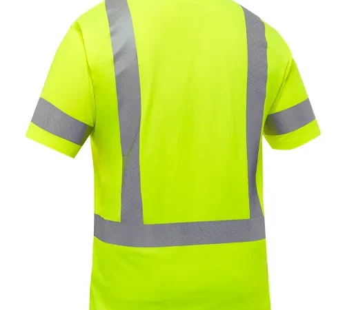 Bisley® Men's Short Sleeve T-Shirt, Class 3, S, Hi-Vis Yellow