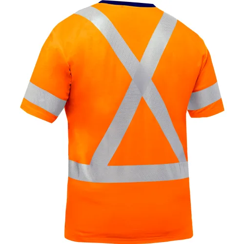 Bisley® Men's X-Back Short Sleeve T-Shirt, Class 3, L, Hi-Vis Orange - Image 2
