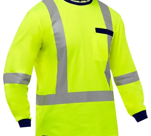 Bisley® Men's X-Back Long Sleeve Shirt, Class 3, 3XL, Hi-Vis Yellow