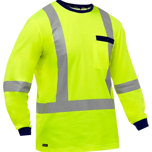 Bisley® Men's X-Back Long Sleeve Shirt, Class 3, 3XL, Hi-Vis Yellow
