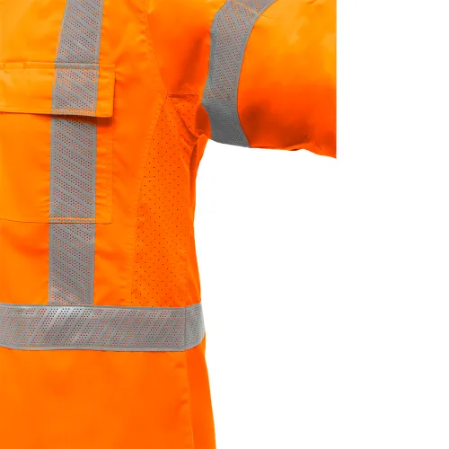 Bisley® Men's Long Sleeve Work Shirt with X-Airflow™ & X-Back, Class 3, L, Hi-Vis Orange - Image 3