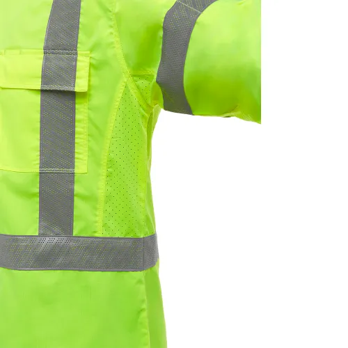 Bisley® Men's Long Sleeve Work Shirt with X-Airflow™ & X-Back, Class 3, 5XL, Hi-Vis Yellow - Image 3