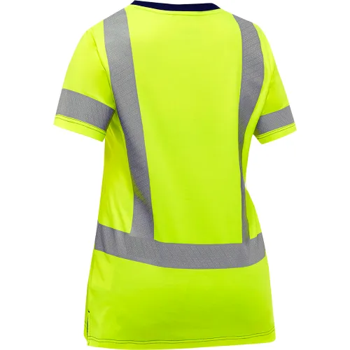 Bisley® Women's Short Sleeve T-Shirt, Class 2, XL, Hi-Vis Yellow - Image 2