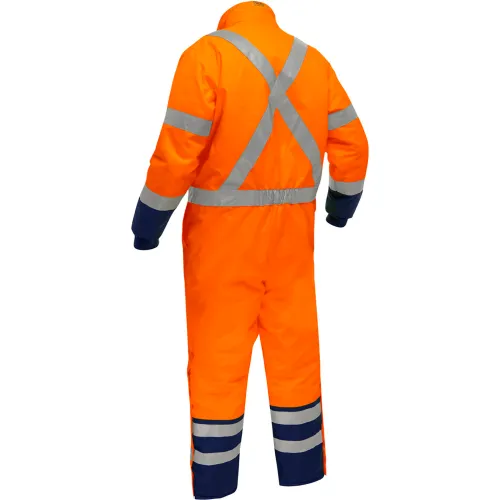 Bisley® Insulated Freezer Coverall, S, Hi-Vis Orange - Image 2