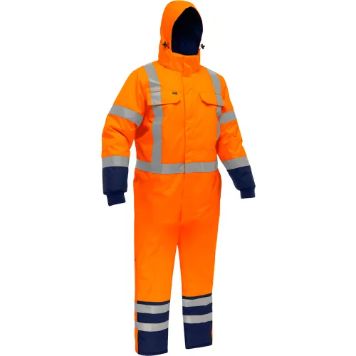Bisley® Insulated Freezer Coverall, S, Hi-Vis Orange - Image 3