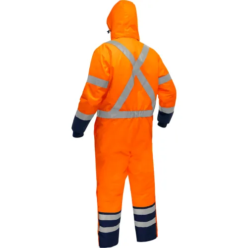 Bisley® Insulated Freezer Coverall, S, Hi-Vis Orange - Image 4