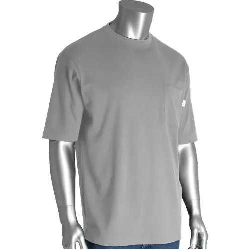 PIP® Men's AR/FR Short Sleeve T-shirt, 2XL, Gray