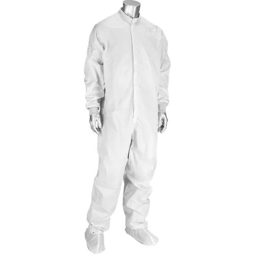 Uniform Technology™ ESD Cleanroom Coverall, 5XL, White