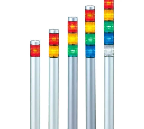 Patlite MP-402-RYGB Continuous Light, NPN & PNP Compatible, Red/Amber/Green/Blue Light, AC/DC24V