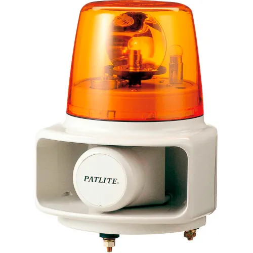 Patlite RT-120E-Y甔ⴵ Smart Alert Plus Rotating Beacon & Horn W/32 Sounds, Amber Light, AC120V